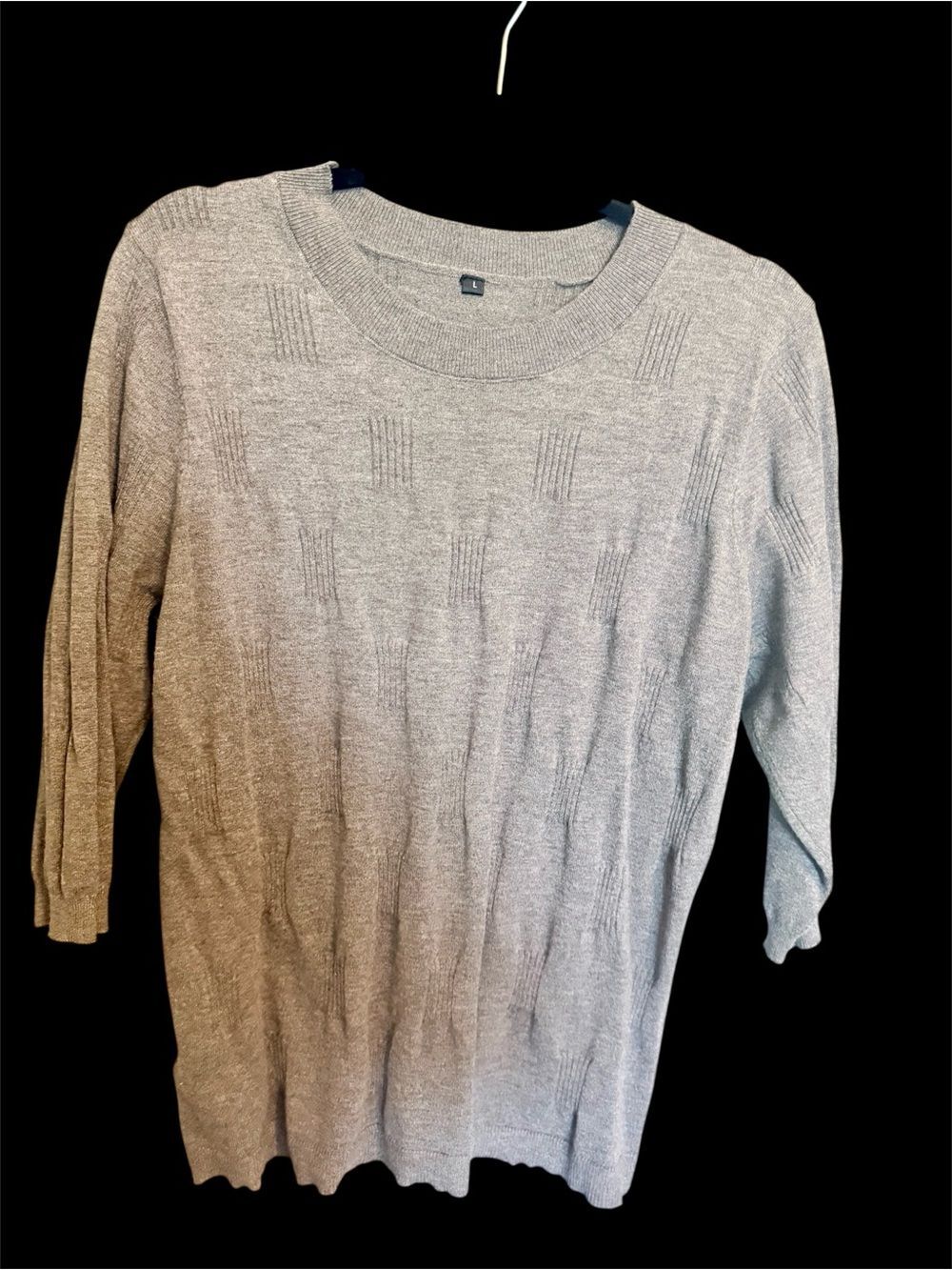 Women’s Gray Knit Sweater - Neutral Gray Size Large
